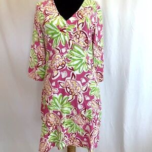 Barbara Gerwit Turtle Print Tunic Dress - Size Small